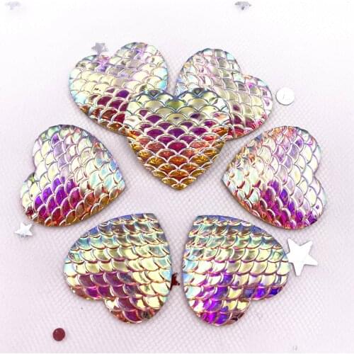 20pcs AB Resin Glitter 22mm Heart Snake Skin Gem Flatback Rhinestone Appliques DIY Wedding Scrapbook Ornament Craft SF562