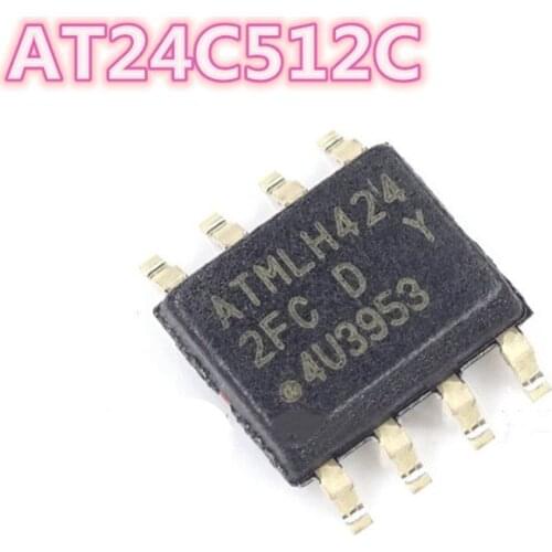 50PCS-100PCS/LOT AT24C512C-SSHD-T AT24C512C-SSHD AT24C512C 2FC 24C512 memory SOP8 NEW original Free shipping