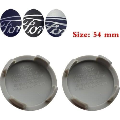 60pcs 54mm Car Wheel Center Caps rim hub Covers Emblem Logo Badge FOR ford Fiesta Focus Fusion Mondeo decorative Sticker