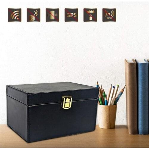 Anti Theft Faraday Van Keyless Signal Blocker RFID Faraday Keychain Protective Case Car Key Signal Radiation Shielding Box