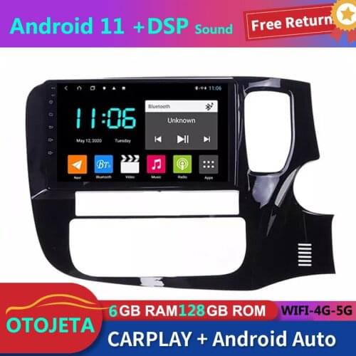 For Mitsubishi Outlander 2017 Car Radio Stereo GPS Navigator 128GB Rom Autoradio 2Din Android 11 Bluetooth Multimedia Player