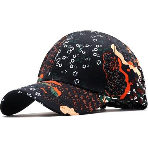 New Trendy Graffiti Pattern Cappellino Baseball Cap Black Hip Hop Hats For Men Women Snapback Face Caps Gorras Para Hombre