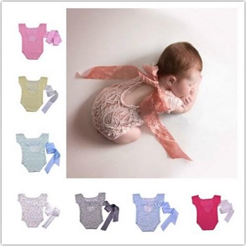 DHL 200pcs Newborn Photography Props Baby Girl Lace Romper Infant Photo Shoot Clothes Newborn Props Infant Photo shoot