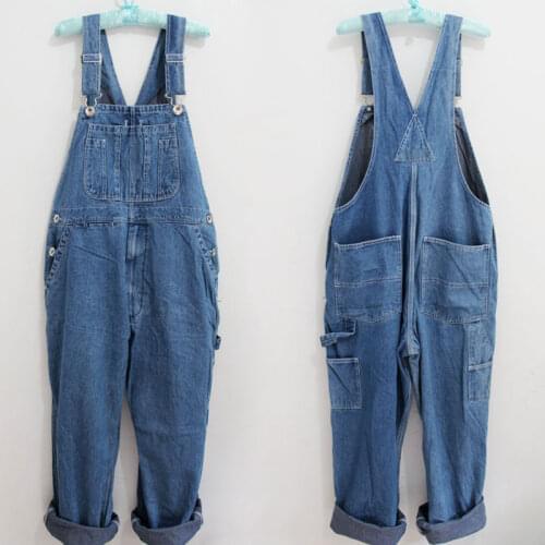 2020 Mens Modis Plus Size Overalls Large Size Huge Denim Bib Pants Fashion Pocket Jumpsuits Male Free Shipping Brand 42 44 46