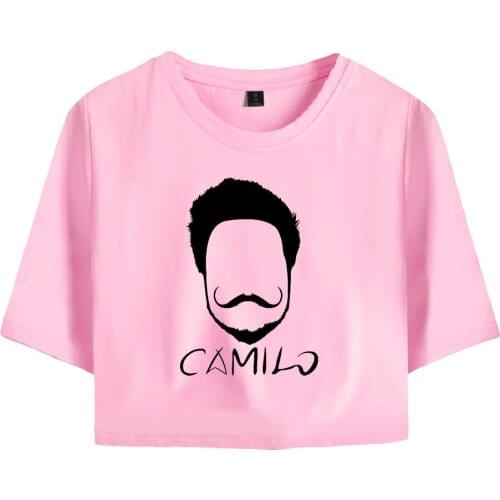 Exposed Navel T-shirt Camilo Echeverry Crop Top Women Girl Cotton Tops Harajuku Summer Short Classic T Shirt Women Sexy Clothes