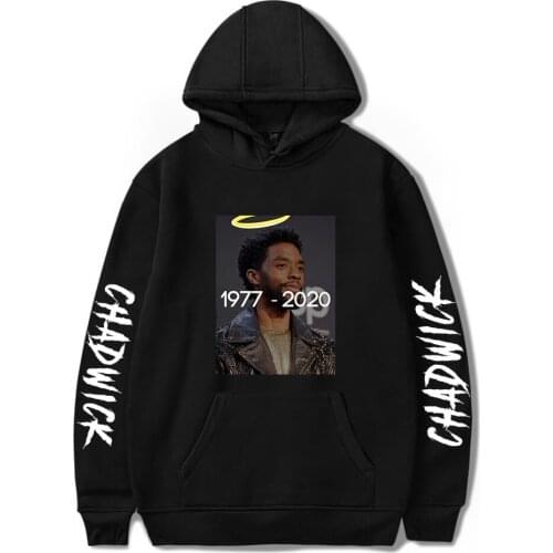 Classic Chadwick Boseman Hoodies Sweatshirts Mens Boys Casual Tracksuits Hoodie Tops Chadwick Boseman RIP Oversized Hoody