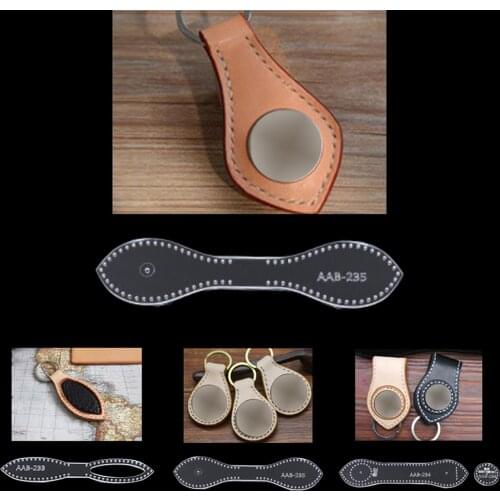 Leather Craft Clear Acrylic Keychain Key Chain Pattern Stencil Template DIY Leathercraft Tools