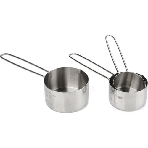 Creative Stainless Steel Measuring Cups Baking Tools Sugar Coffee Graduated Scoops Kit Set Kitchen Bakeware Tools Set 3pcs/set