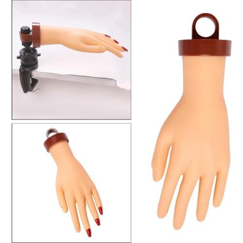 Left Silicone Practice Hands Nail Art Model Hand Mannequin Training Display,Perfect for nail art beginners or salon artists use