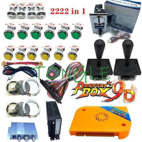 Arcade DIY kit Pandora Box 9D 2222 in 1 arcade jamma game board joystick LED button for coin operate video games machine