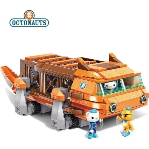 Octonauts 378 Pcs Big Catfish Boat Building Block Toys Educational DIY Assembled Ship Small Particles Blocks Bricks Children Toy