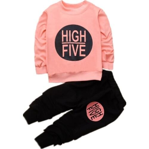 Boys Outfits 2018 Spring New girl hoodies Clothing sets Korean Cartoon Unisex Suits Kids Fashion Suit Toddler Clothing Sets