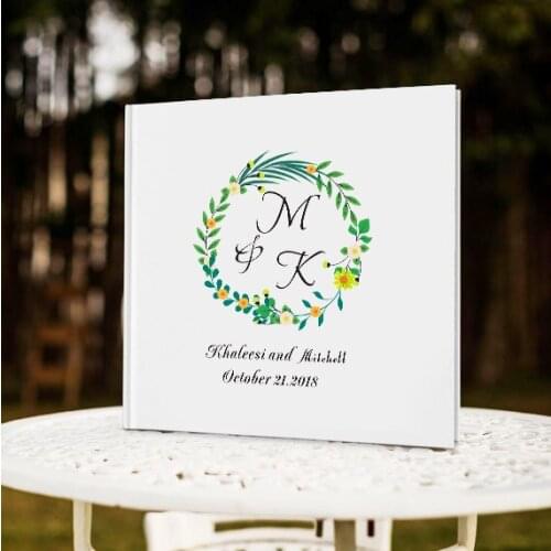 Custom Mr and Mrs Initial Guest Book Rustic Wedding Guest Book Album Rustic Wedding Engage