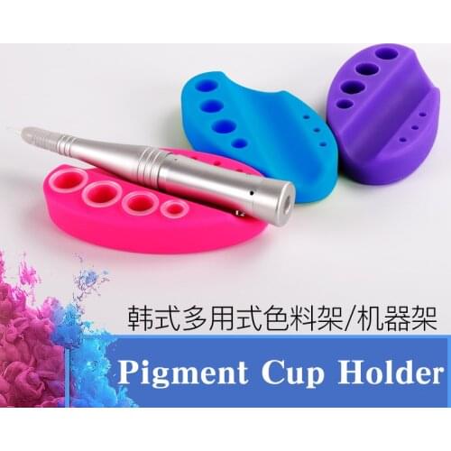 Oval Silicone Pigment Cup Cap Rack Permanent Tattoo Ink Cup Tattoo Machine Holder Stand Tattoo Accessories