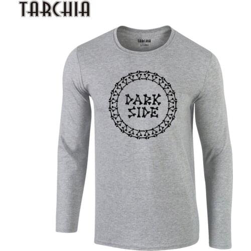 TARCHIA 2021 New Dark Side Slim Fit Long Sleeve T Shirt Men Cotton T-Shirts Brand Clothing Tshirt Men Trend Fashion