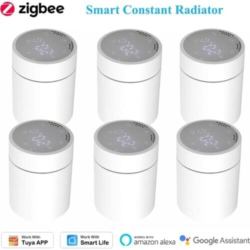 1-5PCS Touchable Display Temperature Smart Constant Radiator,Support Alexa Google Home Tuya Smart Life ZigBee Hub Control