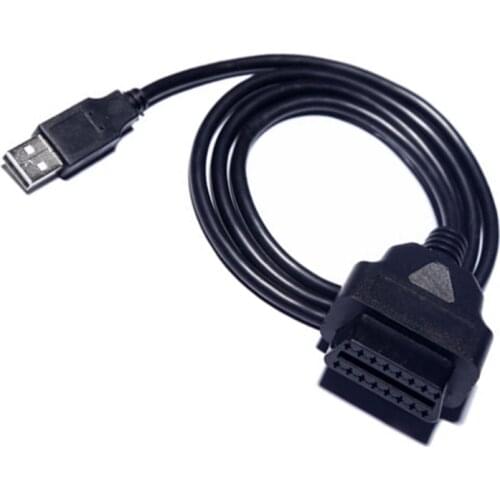 A OBD2 16pin Female To USB Cable Car Trip Computer Obd Convert Adapter Connector Auto Scanner Diagnostic 16 pin Port Convertor