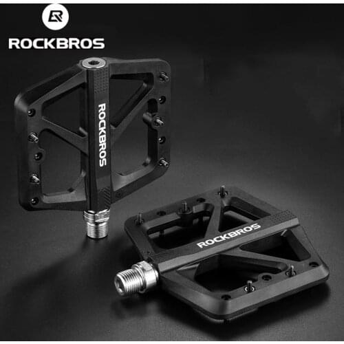 ROCKBROS Bicycle Pedals Mountain Bike Palin Lock Pedal Bicycle Nylon Plastic DU Bearing Pedal Cycling Accessories
