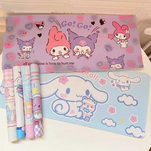 1Pcs Kawaii Sanrio Pattern Desktop Placemat Cotton Mymelody Kuromi Table Mats Coaster Pad Bowl Cup Mat 30*67Cm Home Decor