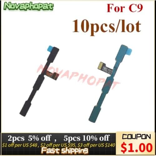 Novaphopat Power Switch On Off Volume Up Down Ribbon For Meizu C9 Power Button Key Control Flex Cable 10pcs/lot