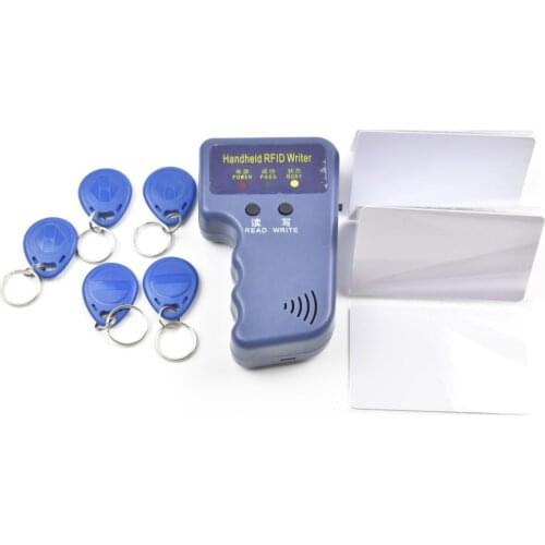 125khz handheld portable Reader writer cloner copier programmer to backup copy clone ID card with writable t5577 card keyfob