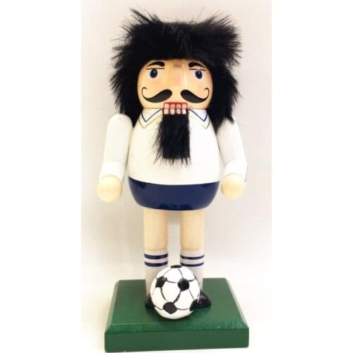 18CM handmade walnut clip puppet football people Christmas scene decoration toy nutcracker children Christmas gift toy ht159