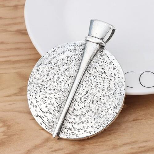 2 Pieces Large Ethnic Tribal Boho Round Charms Pendants for Necklace Jewellery Making Findings