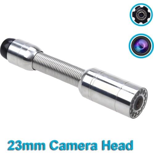 23mm Camera Drain Pipeline Inspection Replacement Camera Head with 12 LEDs/Protective Cover