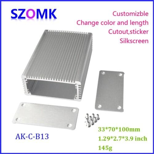 4 pcs, 33*70*100mm aluminum electric box amplifier power supply junction box aluminum electronics box aluminum enclosure project