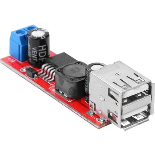 Dual USB Output 9V/12V/24V/36V to 5VDC-DC Car Charger 3A Step-down Regulator Input Voltage 6v-40v Output Voltage 5v / 3a (Max)