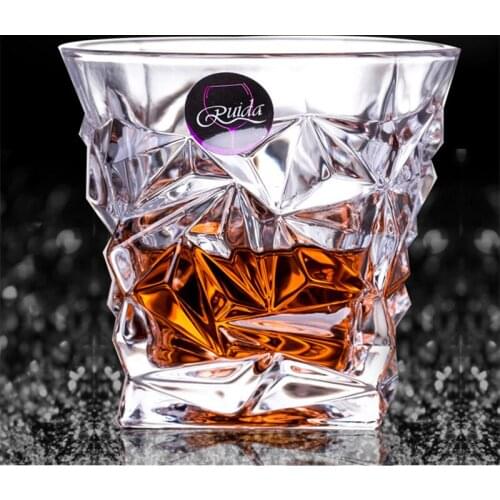Brand Wine Glass Lead-free Heat Resistant Transparent Crystal Beer Whiskey Brandy Vodka Cup Multi Pattern Drinkware Bar Gifts