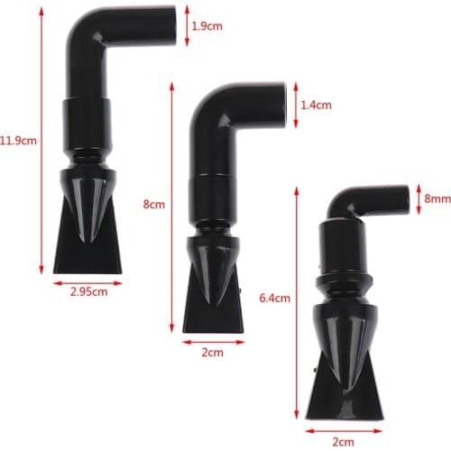 Black Aquarium Tank Pump Duckbill Water Outlet Nozzle Duckbilled Return Pipe Fitting Size S/M/L 1pc