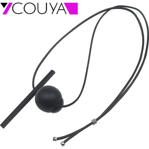 COUYA Ethnic Long Necklace For Women Statement Jewelry New Bohemia Style Jewelry Antique Black Color Wood Beads N10078-1