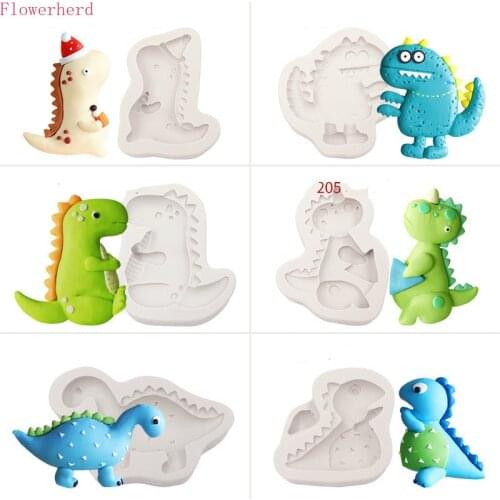 Dinosaur Fondant Silicone Mold DIY Baking Utensils Chocolate Mold Cake Decoration Mold Cartoon Handmade Soap Mold Pastry Tools