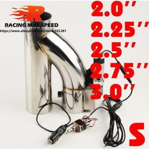 2' or 2.25' or 2.5' or 2.75' or 3' Electric Stainless Exhaust Cutout Cut Out Dump Valve with Switch