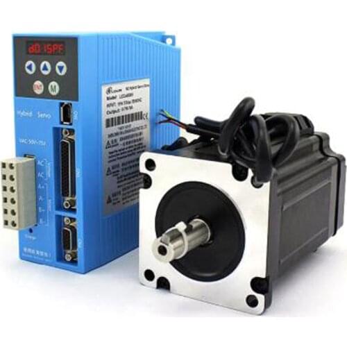 2 phase Nema 34 hybrid servo stepper motor and driver kit 8.2Nm 8A step servo AC50-80V LCDA808H+LC86H2120