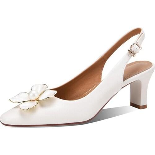 Leather Gladiator Sandals 2021 Pointed Toe Genuine Leather Pumps High Quality Wedding Party Woman Shoes High Heels Sexy D-8806