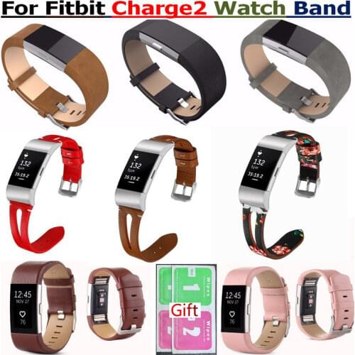 Top Quality Leather Watch Band bracelet For Fitbit Charge 2 Smartwatch Wrist Replacement Strap for Fitbit Charge2 Watchband