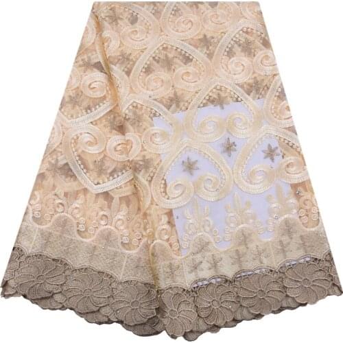 Zhenguiru New Arrival African Lace Fabric Tulle French Lace Fabric Embroidered Nigerian Fabric For Women Wedding And Party A2165