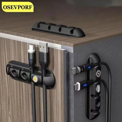 Mini Magnet Head Container For Office Cable Organizer Magnetic Plug Type C Micro USB Cable Plug Storage Box For iPhone Huawei