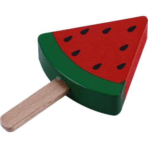 Miniature Food Mini Wooden Dessert Simulation Popsicle Model Toys Chocolate Popsicle Play House Accessories