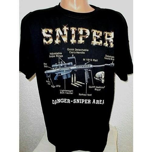 SNIPER/SAFEGUARDS T-Shirt Summer Cotton Short Sleeve O-Neck Mens T Shirt New S-3XL