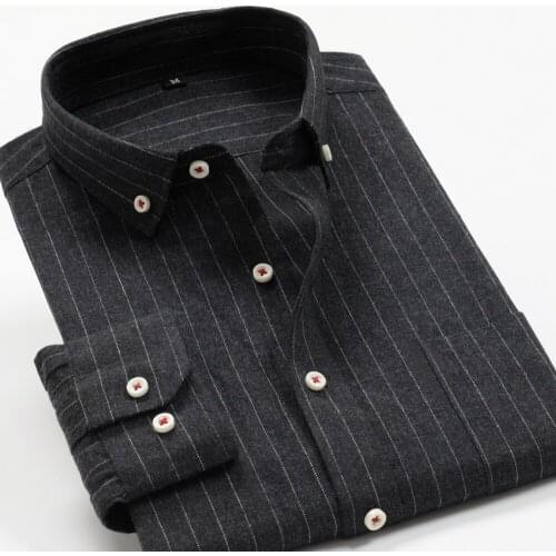 Mens Button Down Long Sleeve Cotton Performance Striped Shirt 2021 Spring Autumn New Arrivals Oversized Men Casual Fat Shirt