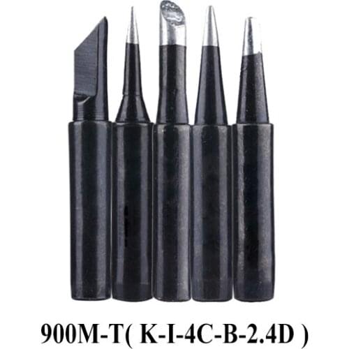 5Pcs/lot 900M-T Black Pure Copper Soldering Tip Lead-Free Solder Iron Welding Tips BGA Soldering Tools
