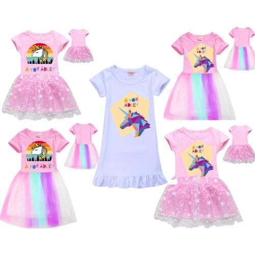 2021New Unicorn dresses Various styles of dresses A for Adley Girls Clothes Summer dress baby girl clothse kids dress for girls