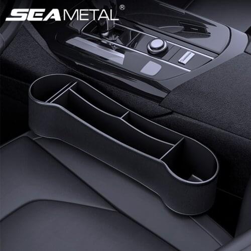 Car Seat Gap Organizer Universal Armrest Storage Box for Driver and Passenger Side Car Seat Gap Filler for Cell Phone Keys Cards