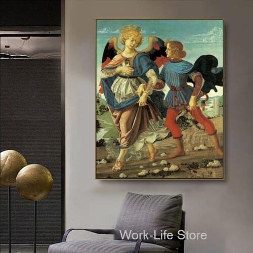 Pilgrims by Andrea del Verrocchio on Canvas Painting Wall Art Home Decor Posters and Prints Art Picture for Living Room Bedroom