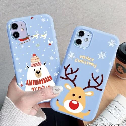 Merry Christmas Case For Samsung Galaxy S20 FE S10 S9 S8 Note 20 Ultra 10 Plus Pro Lite 8 9 J6 2018 J7 S7 Edge S10e Lovely Cover