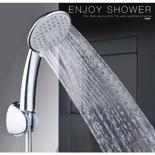 Handheld Shower Head High Pressure Chrome 3 Spary Setting with ON/OFF Pause Switch Water Saving Adjustable Luxury Spa Detachable