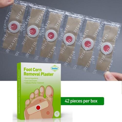 Sumifun 42Pcs/Box Foot Corn Removal sticker Warts Thorn Callosity Herbal Chinese Medical Plasters K04401